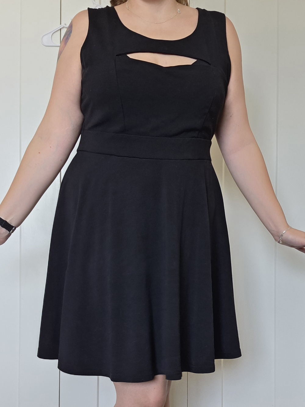 City Chic Black Sleeveless Cutout Dress